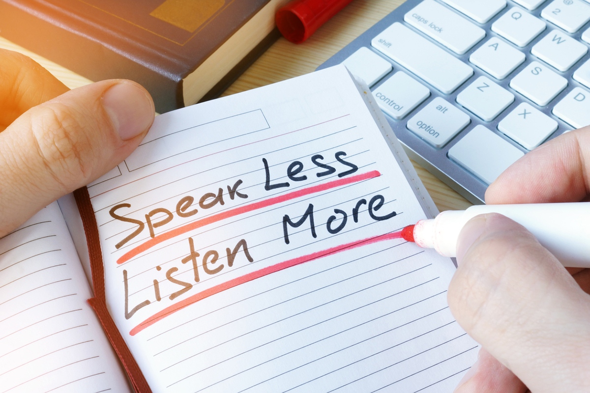 speak less, listen more, sales conversations