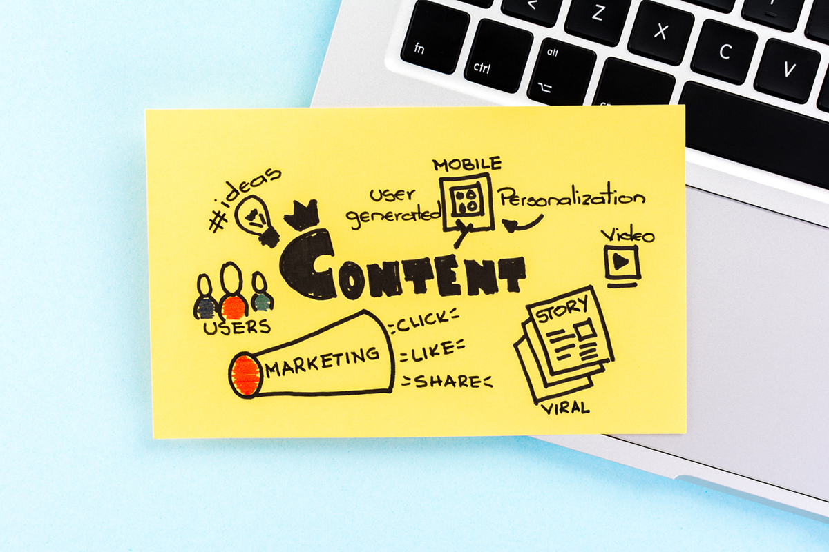 Illustration of content marketer strategy