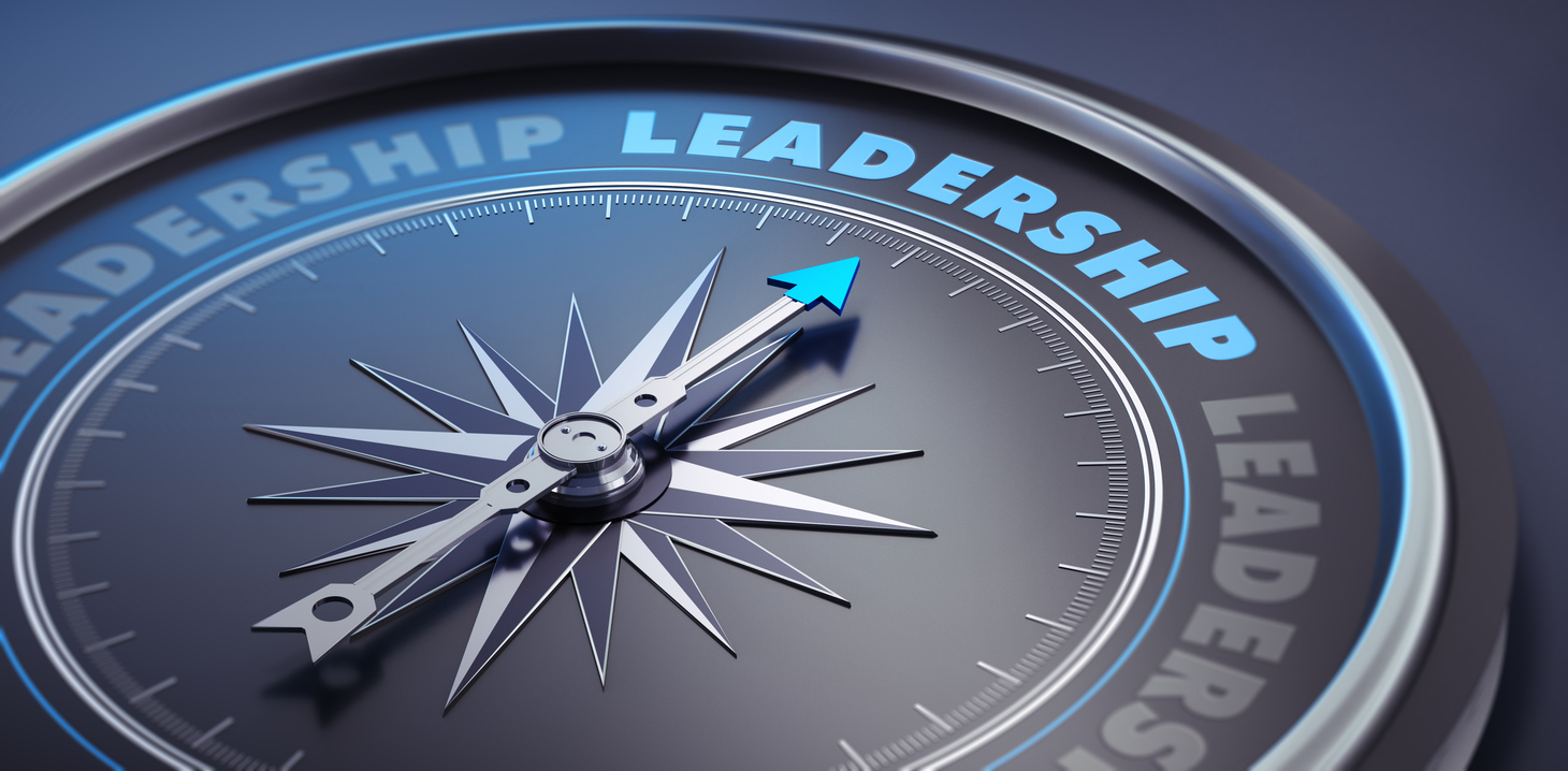 Dark compass pointed to Leadership